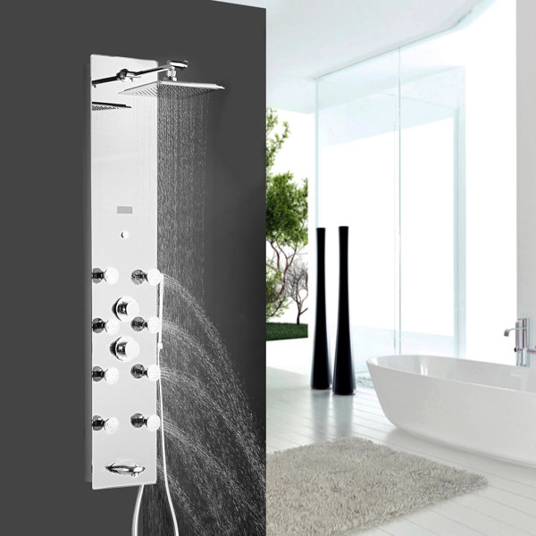AZ HOMME 51" Shower Panel with Adjustable Shower Head Wayfair